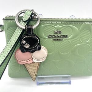 COACH Bag Charm Ice Cream, Patent Leather with Crystal Rhinestones